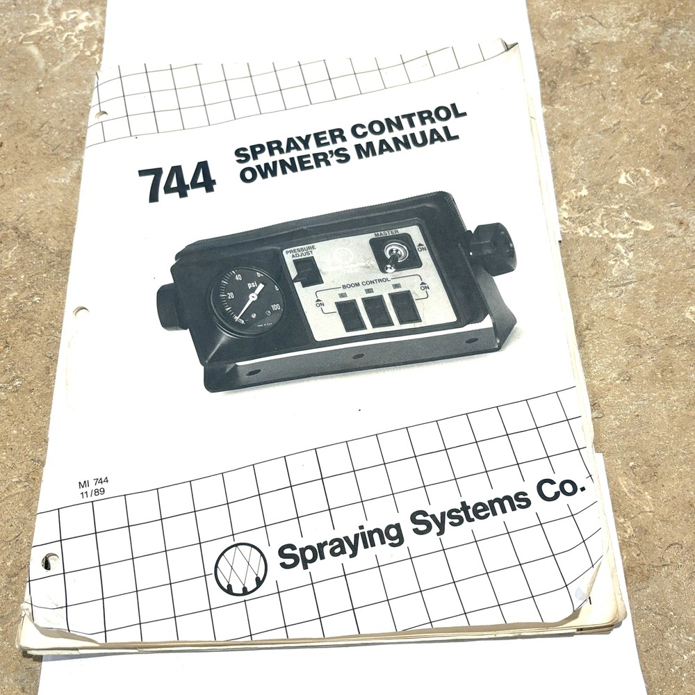 Spraying Systems Co. 744 Spray Control owners manual